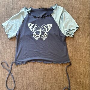 Papaya butterfly tank with open back